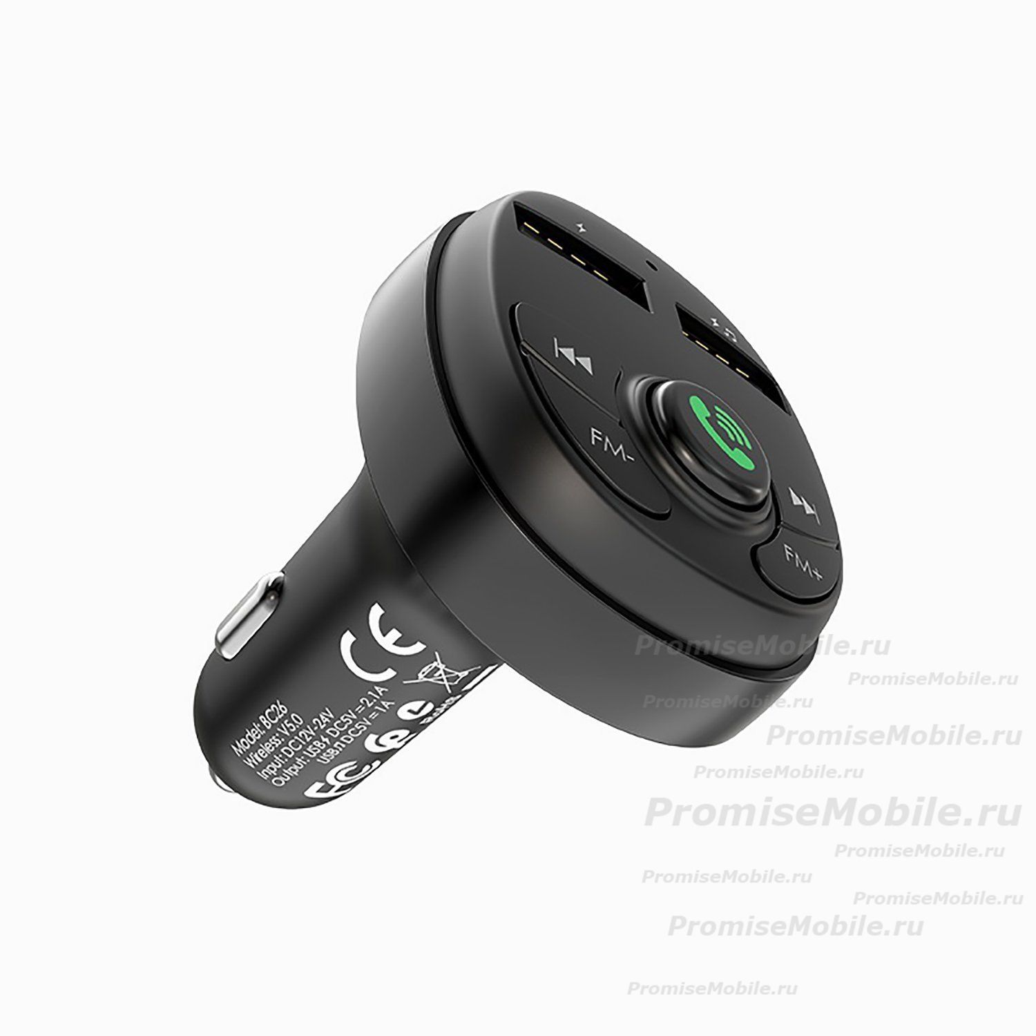 Автомобильный FM модулятор (трансмиттер) Borofone BC26 <черный> ― 