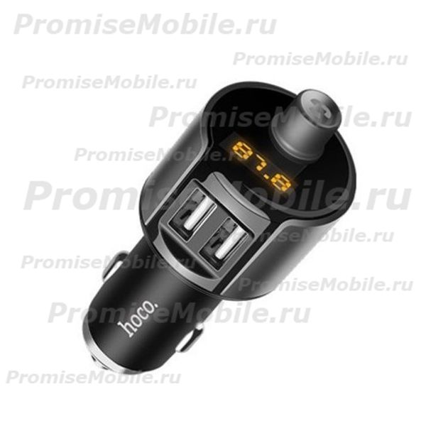Автомобильный FM модулятор (трансмиттер) Hoco E19 (2 порта USB/Bluetooth) <серый> ― 