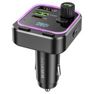 Автомобильный FM модулятор (трансмиттер) Borofone BC53 (20W/PD/QC3.0) <черный>