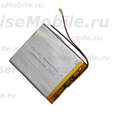 Аккумуляторная батарея для планшета iRU (68*83*3 mm/3,7v/Li-Pol/2 контакта) 3000 mAh ― 