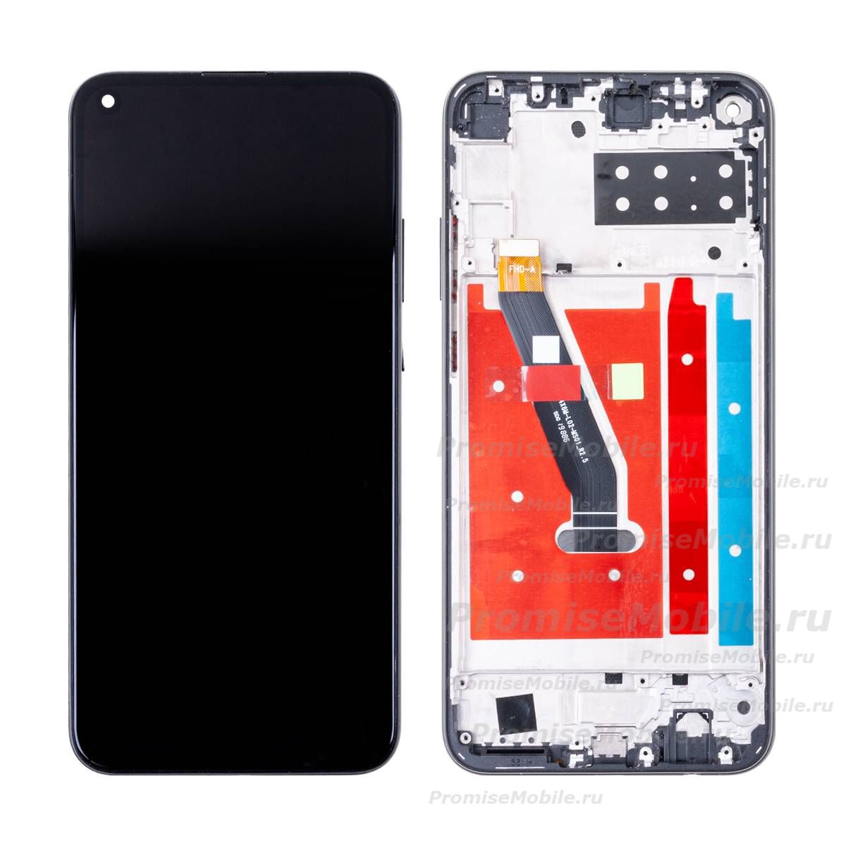 Дисплей для Huawei P40 Lite E модуль в сборе с тачскрином <черный> (оригинал) ― 