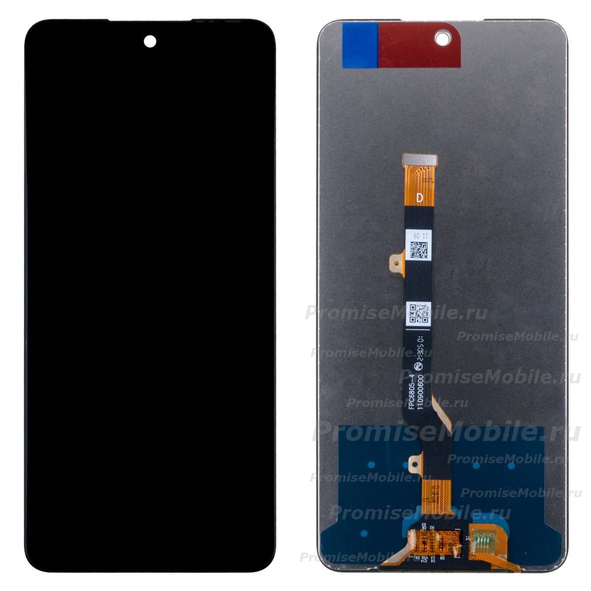 Дисплей для Infinix Hot 11S (X6812B) в сборе с тачскрином <черный> ― 