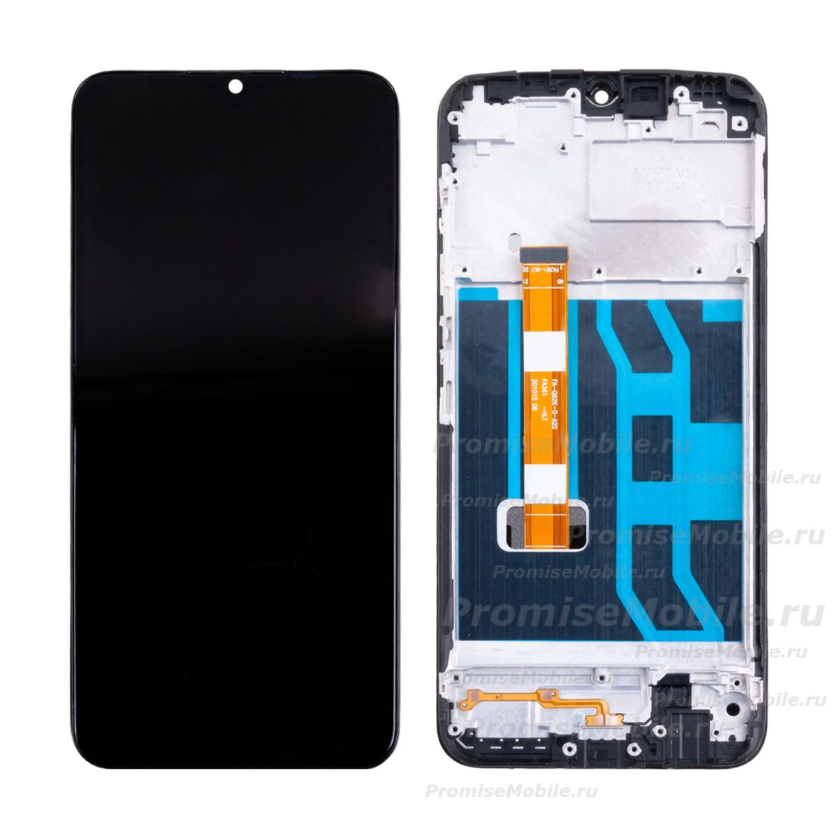 Дисплей для Realme RMX2185 модуль в сборе с тачскрином <черный> (оригинал) ― 
