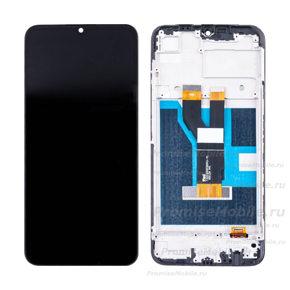 Дисплей для Realme C21 модуль в сборе с тачскрином <черный> (оригинал) ― 