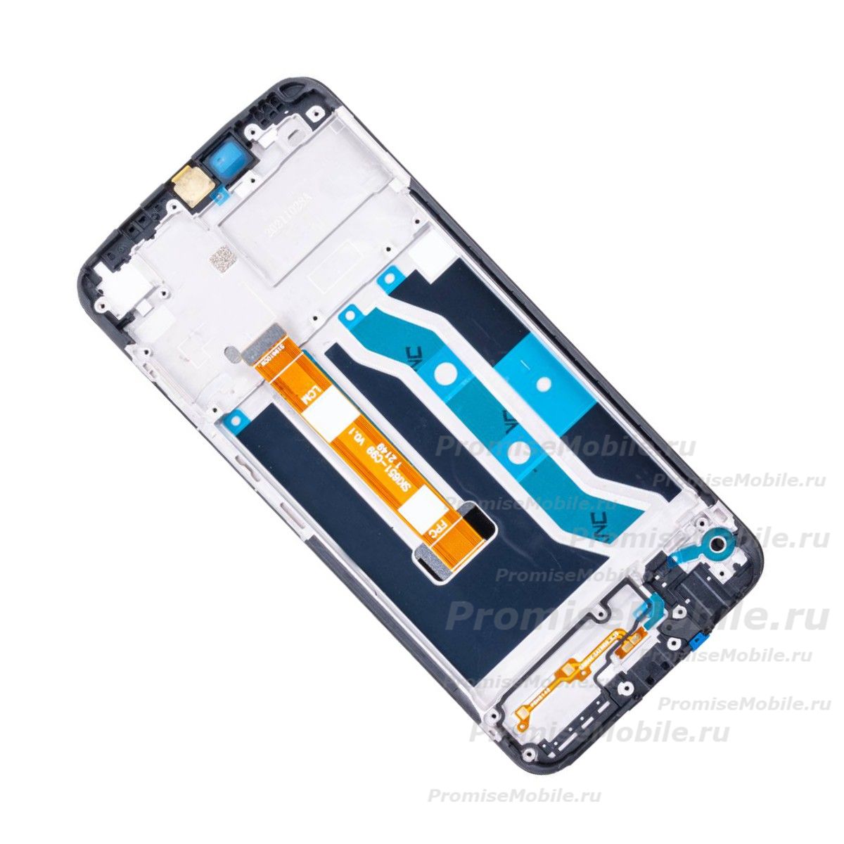 Дисплей для Realme C21Y модуль в сборе с тачскрином <черный> (оригинал) ― 