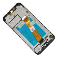Дисплей для Samsung SM-A015F (Galaxy A01) модуль в сборе с тачскрином (широкий разъем шлейфа) <черный> (супер премиум)