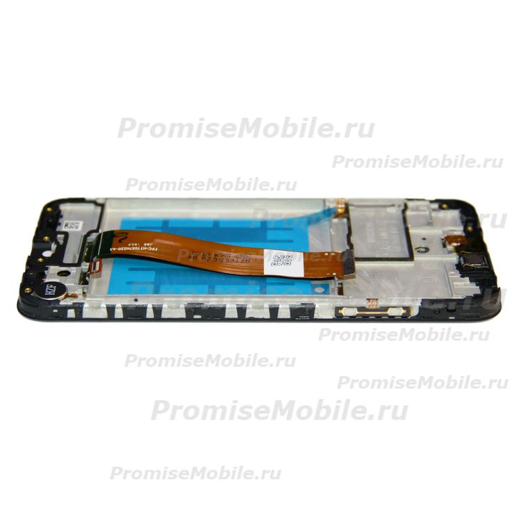 Дисплей для Samsung SM-A015F (Galaxy A01) модуль в сборе с тачскрином (широкий разъем шлейфа) <черный> (супер премиум) ― 
