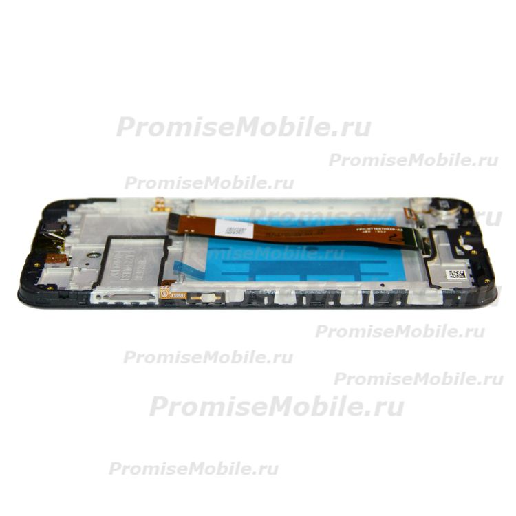 Дисплей для Samsung SM-A015F (Galaxy A01) модуль в сборе с тачскрином (широкий разъем шлейфа) <черный> (супер премиум) ― 