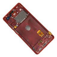 Дисплей для Samsung SM-G780F (Galaxy S20 FE) модуль в сборе с тачскрином <красный> (оригинал SP)