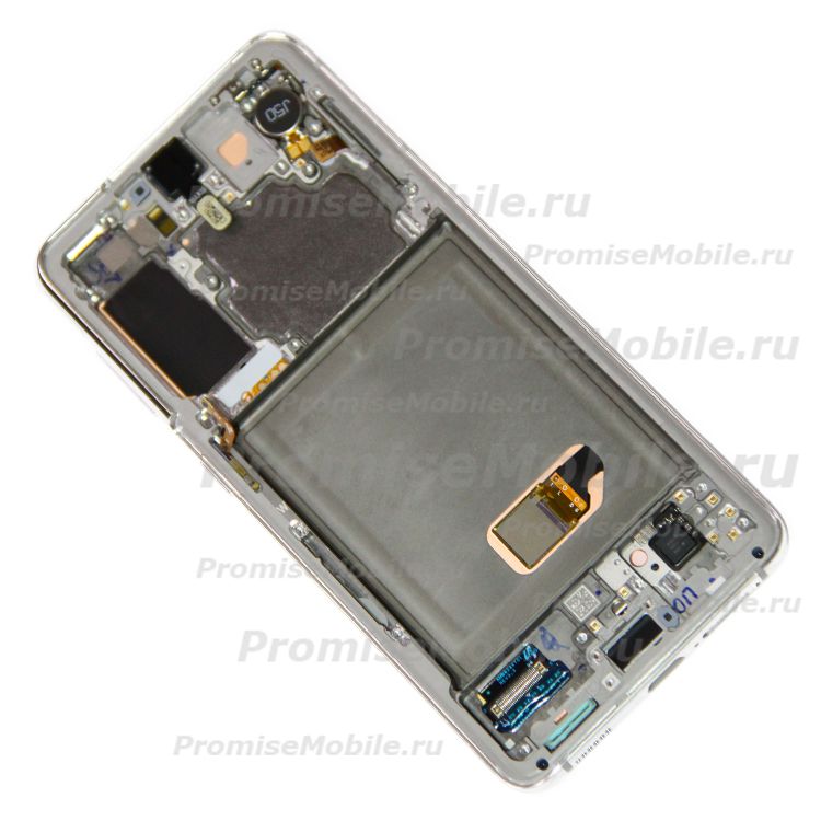 Дисплей для Samsung SM-G991B (Galaxy S21) модуль в сборе с тачскрином <белый фантом> (оригинал SP) ― 