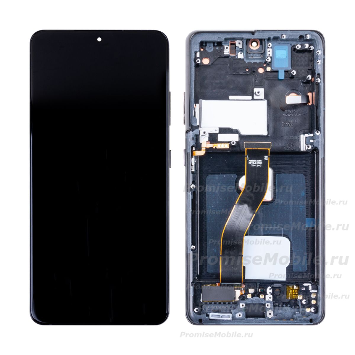 Дисплей для Samsung SM-G998B (Galaxy S21 Ultra) модуль в сборе с тачскрином <черный фантом> ― 