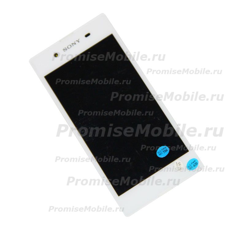 Дисплей для Sony D2203 (Xperia E3) модуль с тачскрином <белый> (оригинал OEM) ― 