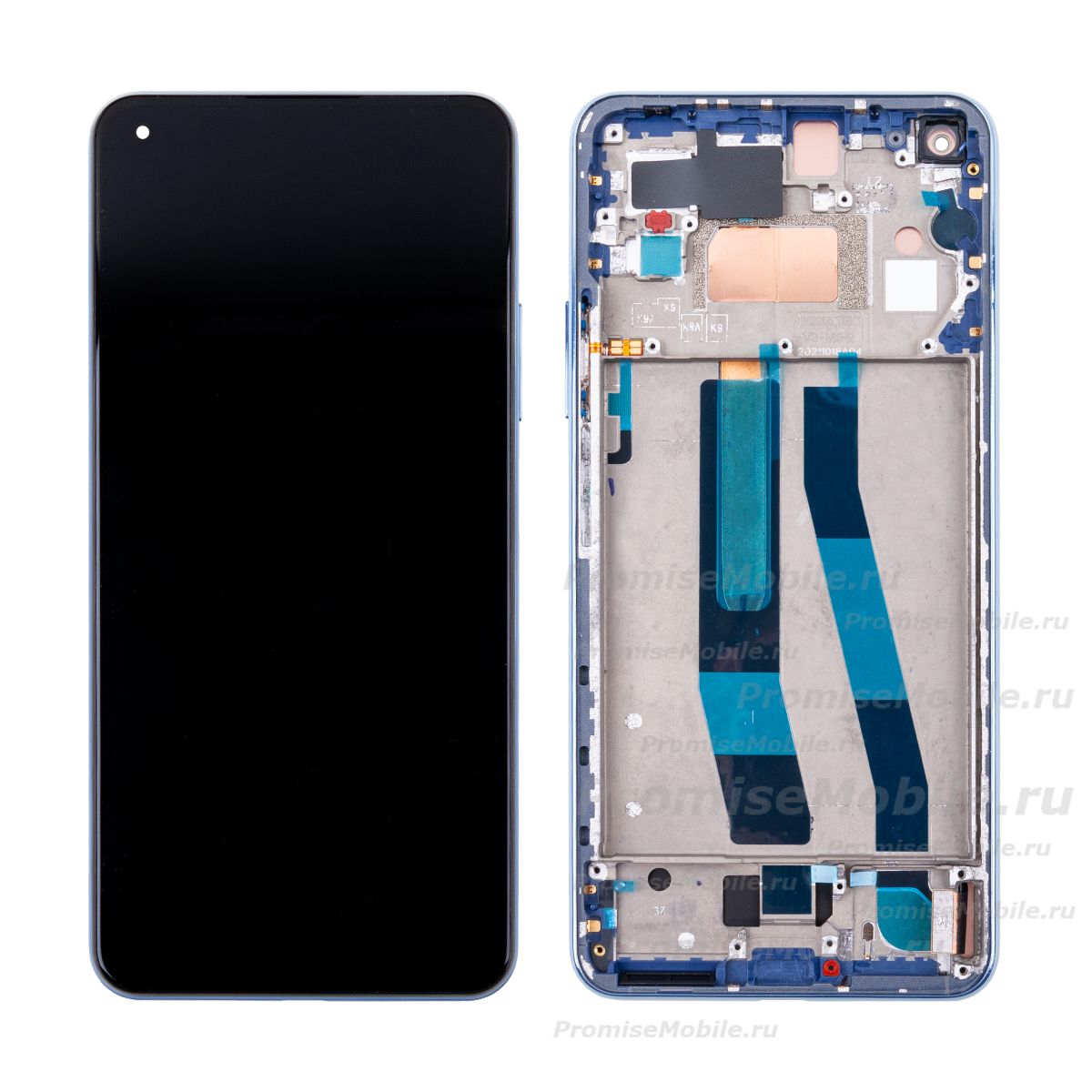 Дисплей для Xiaomi 11 Lite 5G NE модуль в сборе с тачскрином <синий> (оригинал) ― 