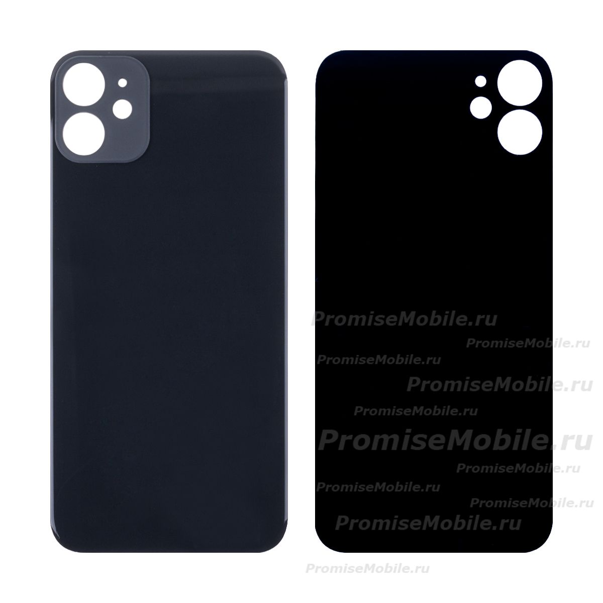 Задняя крышка для Apple iPhone 11 (широкий вырез под камеру) <черный> ― 