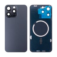 Задняя крышка для Apple iPhone 15 Pro Max в сборе с магнитом MagSafe <черный> (оригинал)