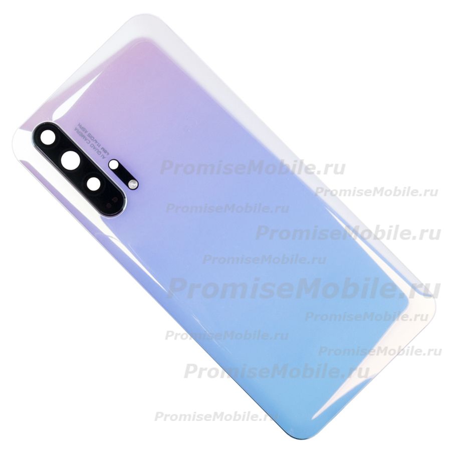 Задняя крышка для Honor 20 Pro (YAL-L41) со стеклом камеры <белый> (оригинал) ― 