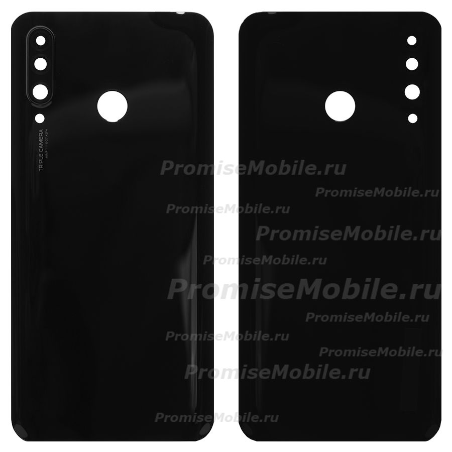 Задняя крышка для Huawei Honor 20s со стеклом камеры <черный> (премиум) ― 