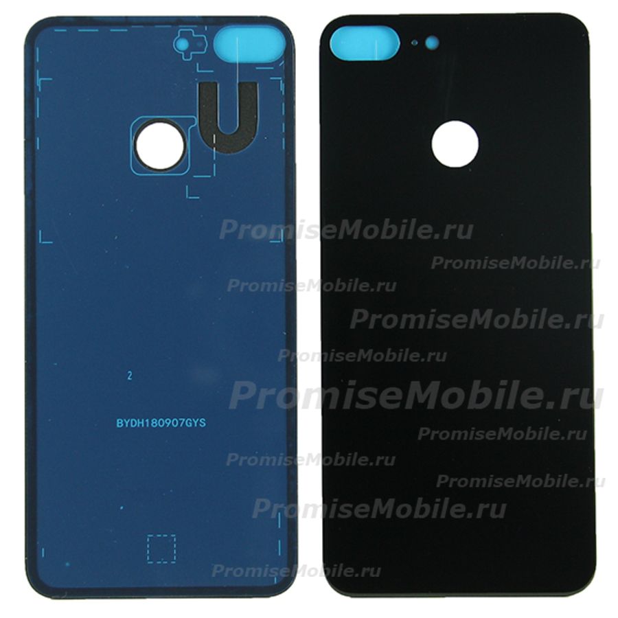 Задняя крышка для Honor 9 Lite (LLD-L31) со стеклом камеры <черный> (оригинал) ― 
