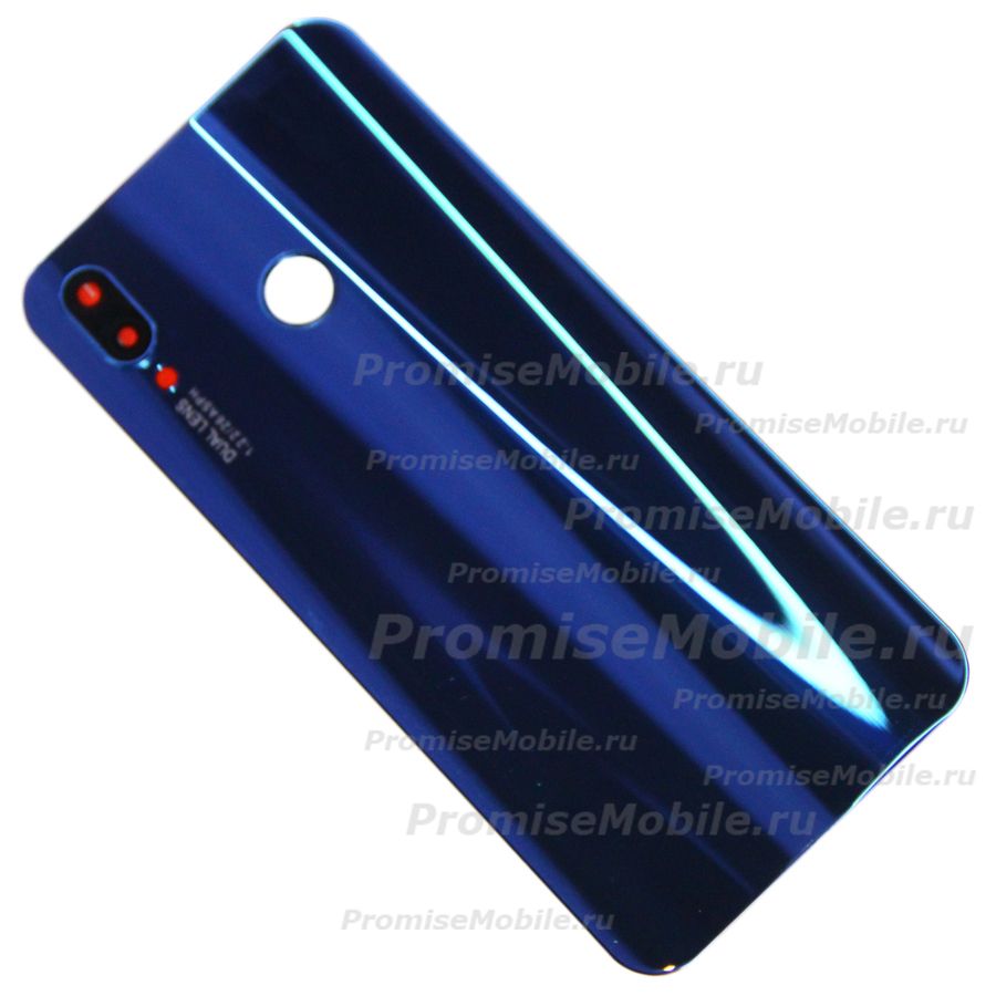 Задняя крышка для Huawei ANE-L21 со стеклом камеры <синий> (оригинал) ― 