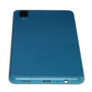 Задняя крышка для Samsung SM-A022F (Galaxy A02) со стеклом камеры <синий>