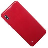 Задняя крышка для Samsung SM-A105F (Galaxy A10) со стеклом камеры <красный>