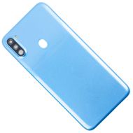 Задняя крышка для Samsung SM-A115F (Galaxy A11) со стеклом камеры <синий>