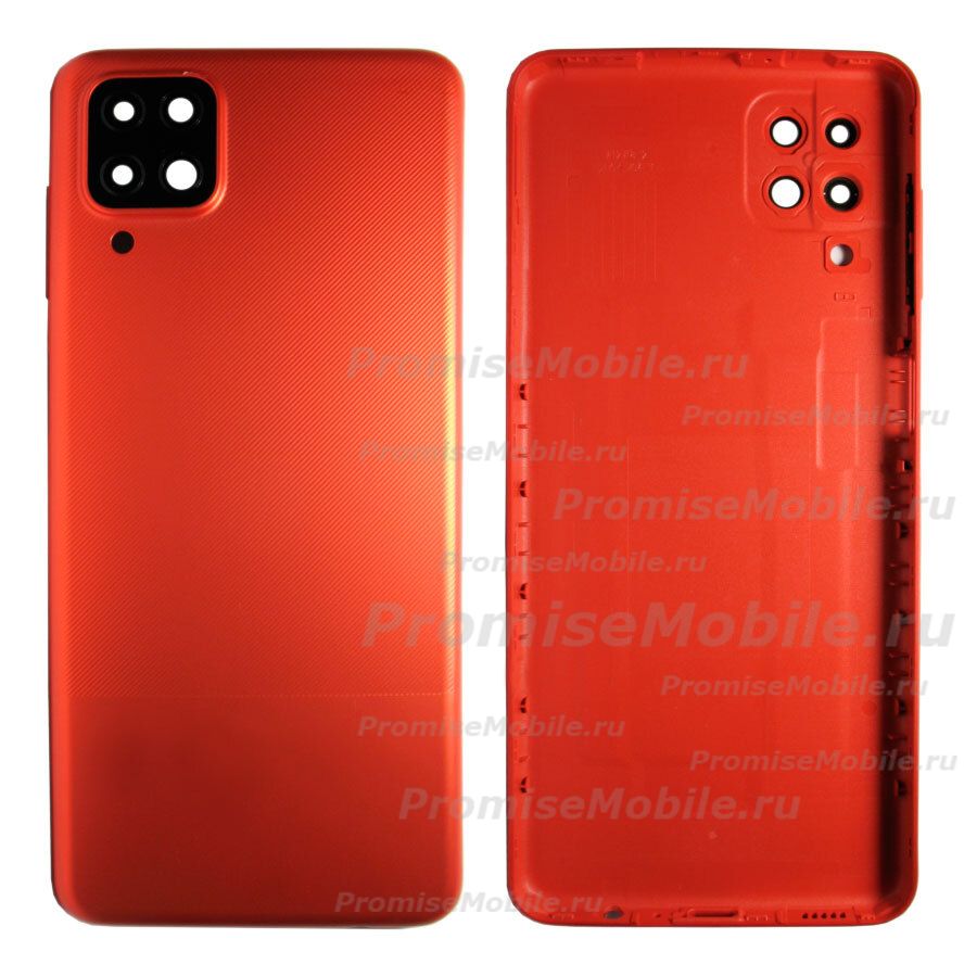 Задняя крышка для Samsung SM-A127F (Galaxy A12 Nacho) со стеклом камеры <красный> ― 