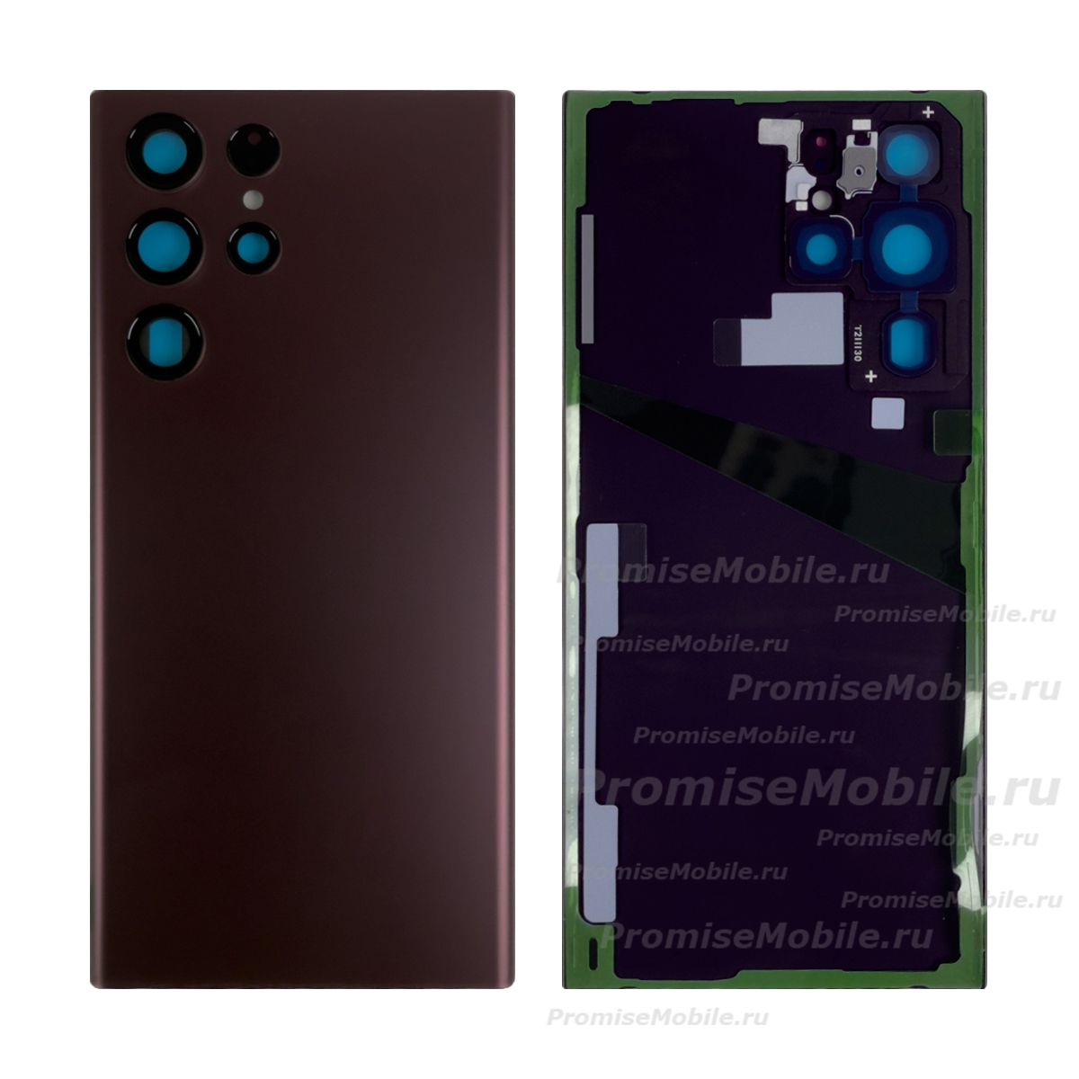 Задняя крышка для Samsung SM-S908B (Galaxy S22 Ultra) <бордовый> (оригинал SP) ― 