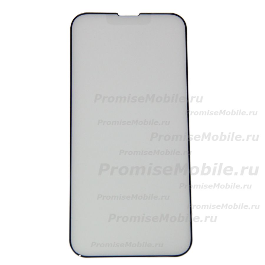 Защитное стекло для Apple iPhone 14 (2,5D/закаленное, матовое, полная наклейка) <черный> ― 