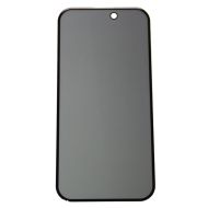 Защитное стекло для Apple iPhone 15 (закаленное, полное покрытие, антишпион) <черный>
