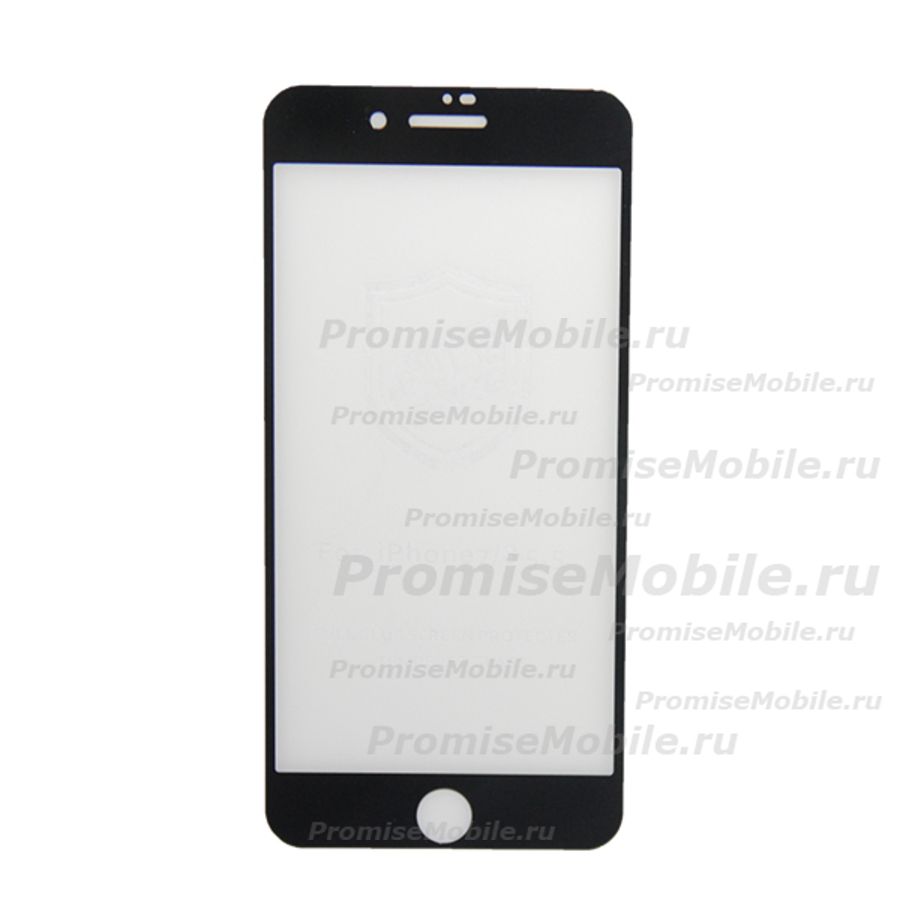 Защитное стекло для Apple iPhone 8 Plus (2.5D пластик/полная наклейка) <черный> ― 