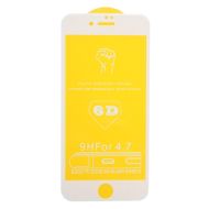 Защитное стекло для Apple iPhone 8 (полное покрытие 2.5D) <белый>