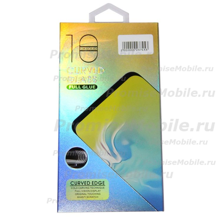 Защитное стекло для Google Pixel 6 Pro (2.5D/закаленное, полная наклейка) <черный> в блистере ― 