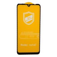 Защитное стекло для Xiaomi Redmi Note 7 (2.5D/закаленное, полная наклейка) <черный> в блистере