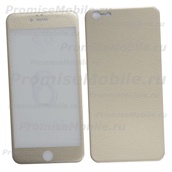 Защитное стекло для Apple iPhone 6 Plus (две стороны 4D) <золото> ― 