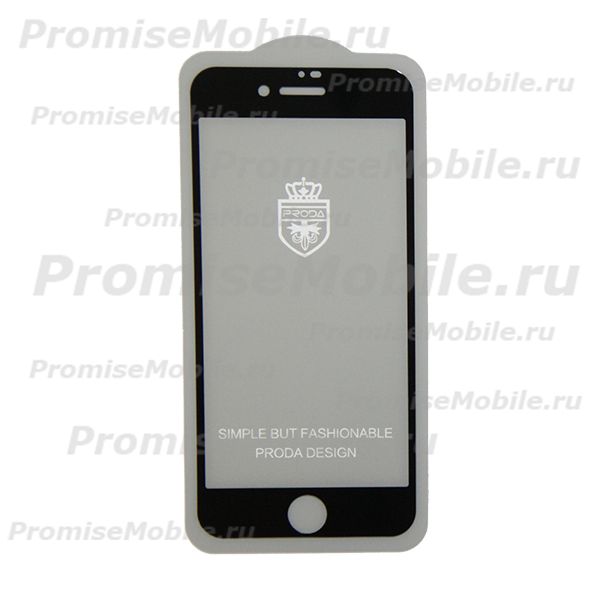 Защитное стекло для Apple iPhone SE 2022 (2.5D пластик/полная наклейка) <черный> ― 
