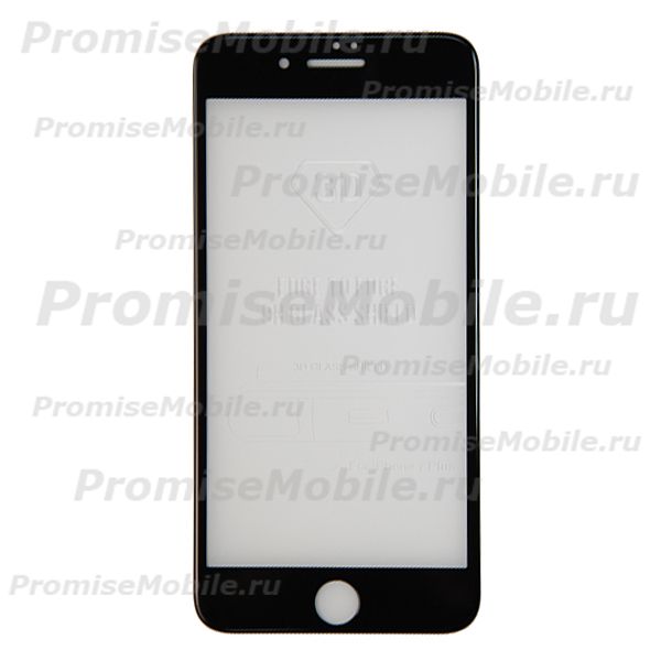 Защитное стекло для Apple iPhone 8 Plus (супер закаленное, полное покрытие 3D 0.3 мм) <черный> ― 