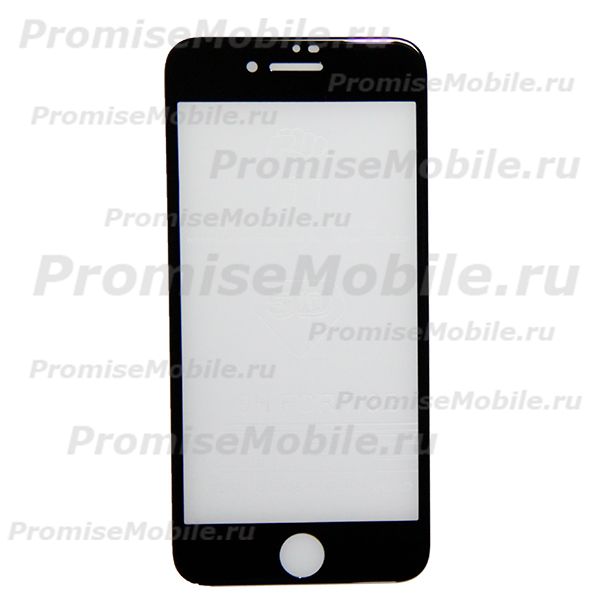 Защитное стекло для Apple iPhone 8 (супер закаленное, полное покрытие 3D 0.3 мм) <черный> ― 