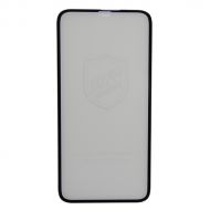 Защитное стекло для Apple iPhone 11 (2.5D пластик/полная наклейка) <черный>