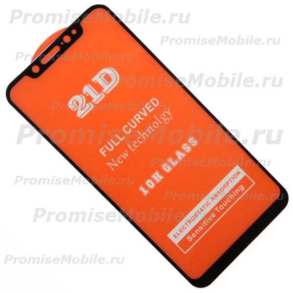 Защитное стекло для Xiaomi Mi 8 Pro (Explorer Edition) (2,5D/полная наклейка) <черный> ― 