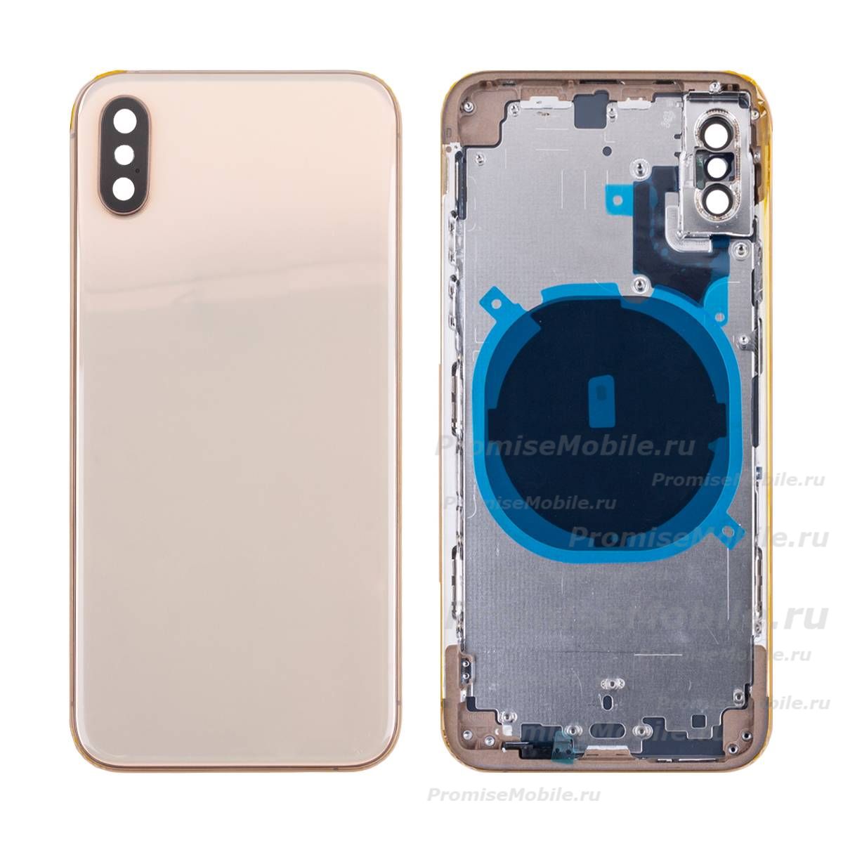 Корпус для Apple iPhone Xs (1 Sim) <золотой> (оригинал) ― 