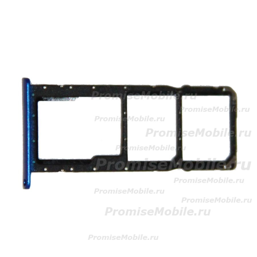 Лоток sim-карты для Huawei Honor 9X Lite и карты памяти <синий> ― 