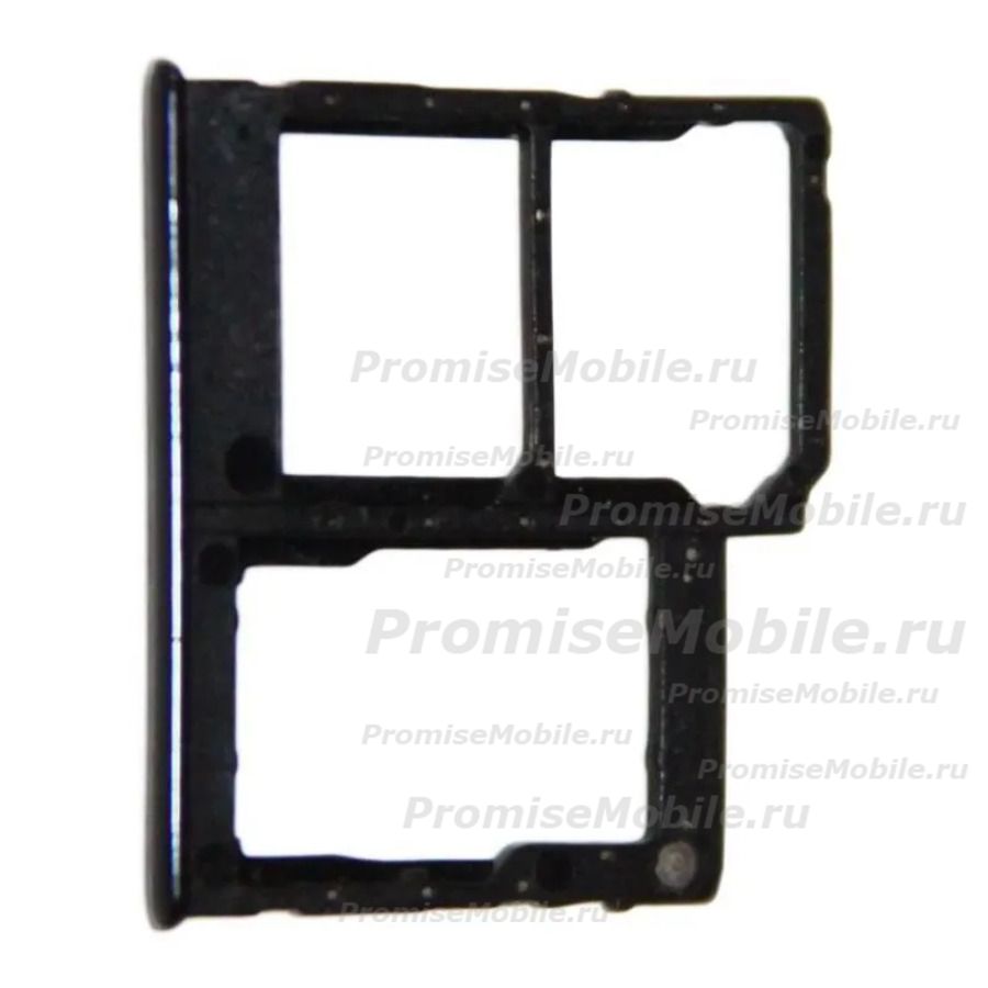 Лоток sim-карты для Samsung SM-A405F (Galaxy A40) и карты памяти <черный> ― 
