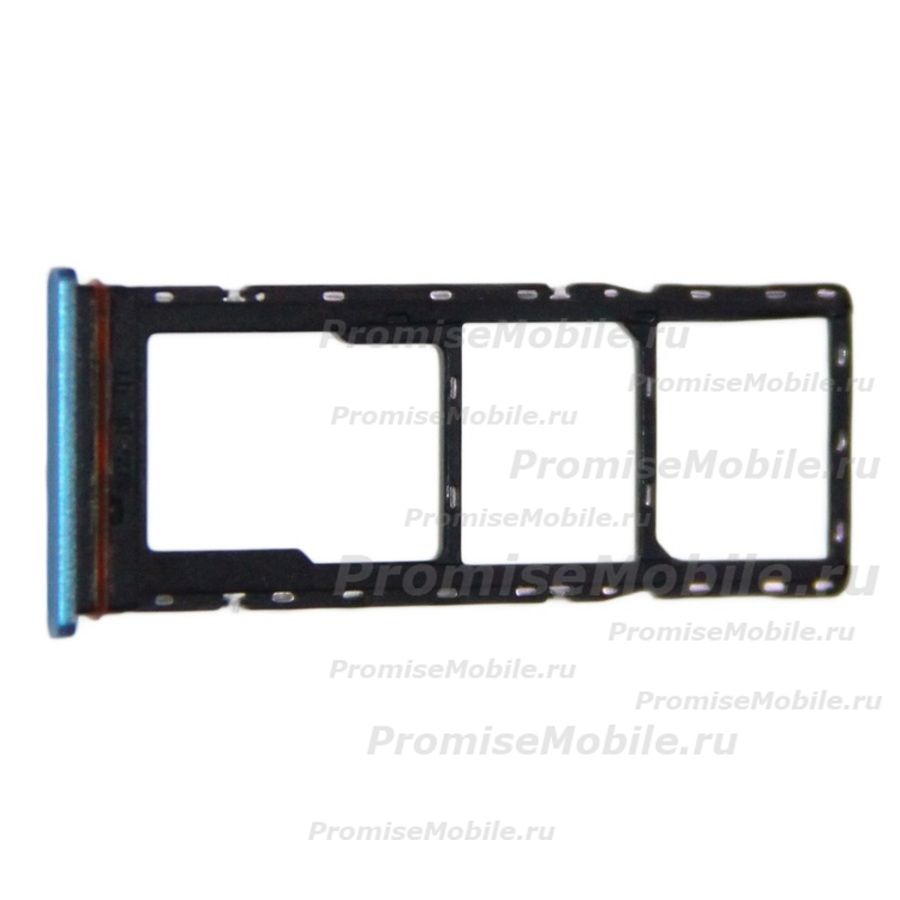Лоток sim-карты для Tecno Spark 8C (KG5n) и карты памяти <бирюзовый>	 ― 