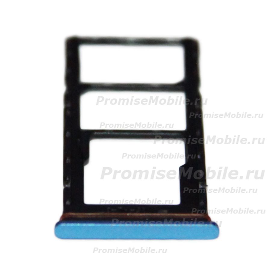 Лоток sim-карты для Tecno Spark 8C (KG5n) и карты памяти <бирюзовый>	 ― 