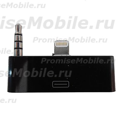 Аудио переходник Apple iPhone 5 для кабеля iPhone 2/3/4 <черный> ― 