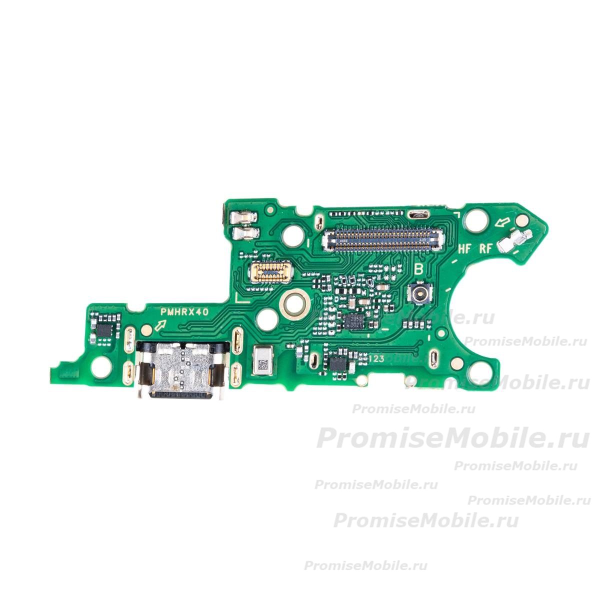 Плата нижняя для Honor X9a (RMO-NX1) на системный разъем, разъем Sim-карты и микрофон (оригинал) ― 