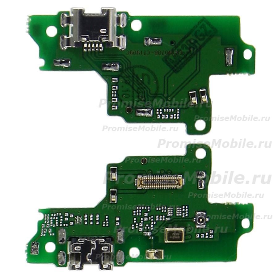 Плата нижняя для Huawei AMN-LX9 на системный разъем и микрофон ― 