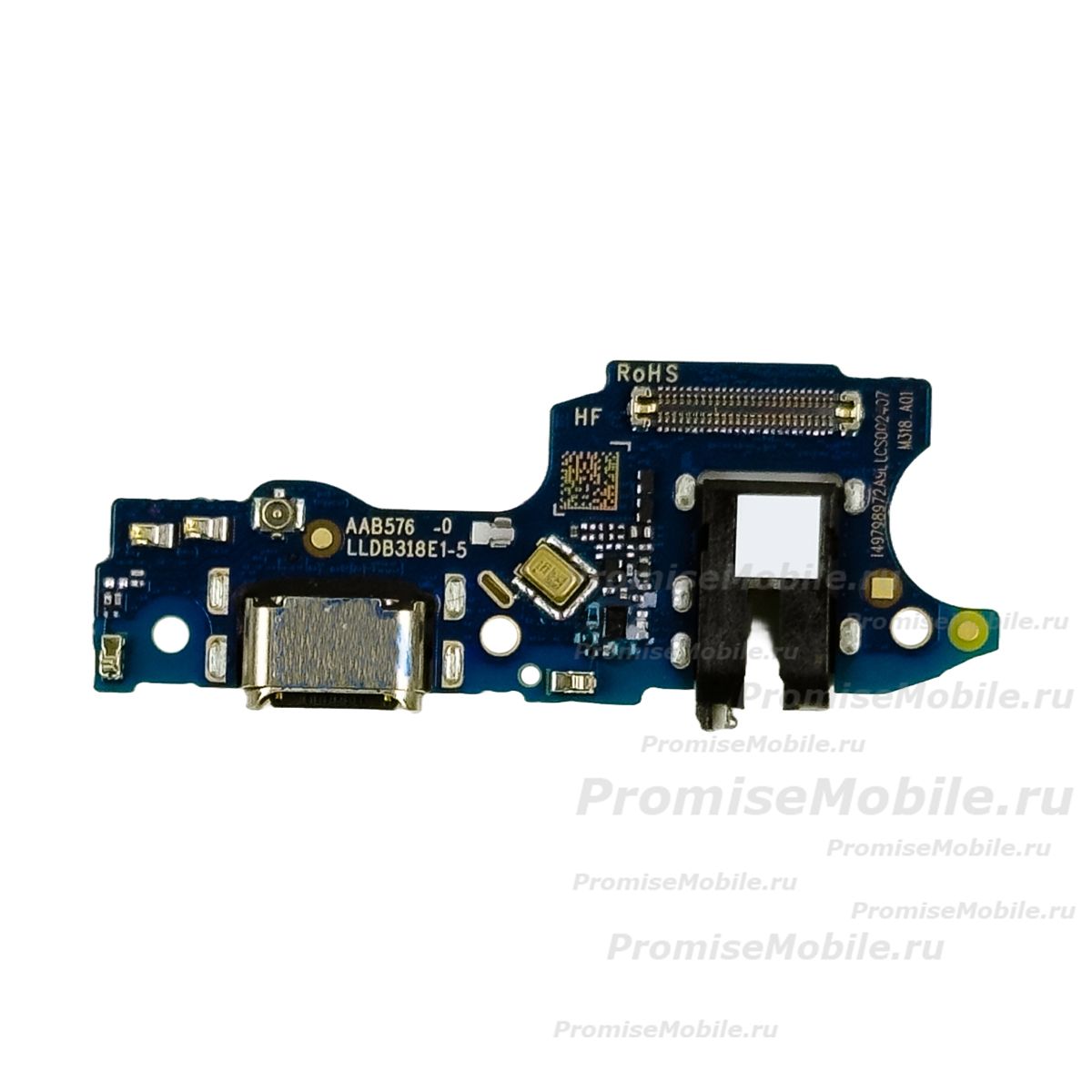 Плата нижняя для Realme RMX3710 на системный разъем, разъем гарнитуры и микрофон (оригинал) ― 