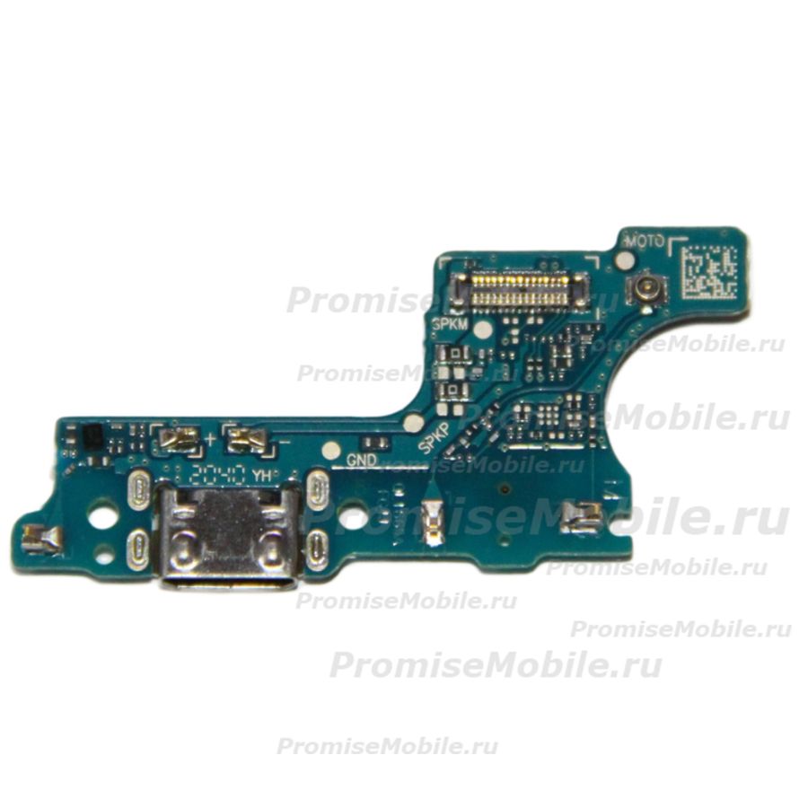 Плата нижняя для Samsung SM-A015F (Galaxy A01) на системный разъем и микрофон (широкий разъем шлейфа) ― 